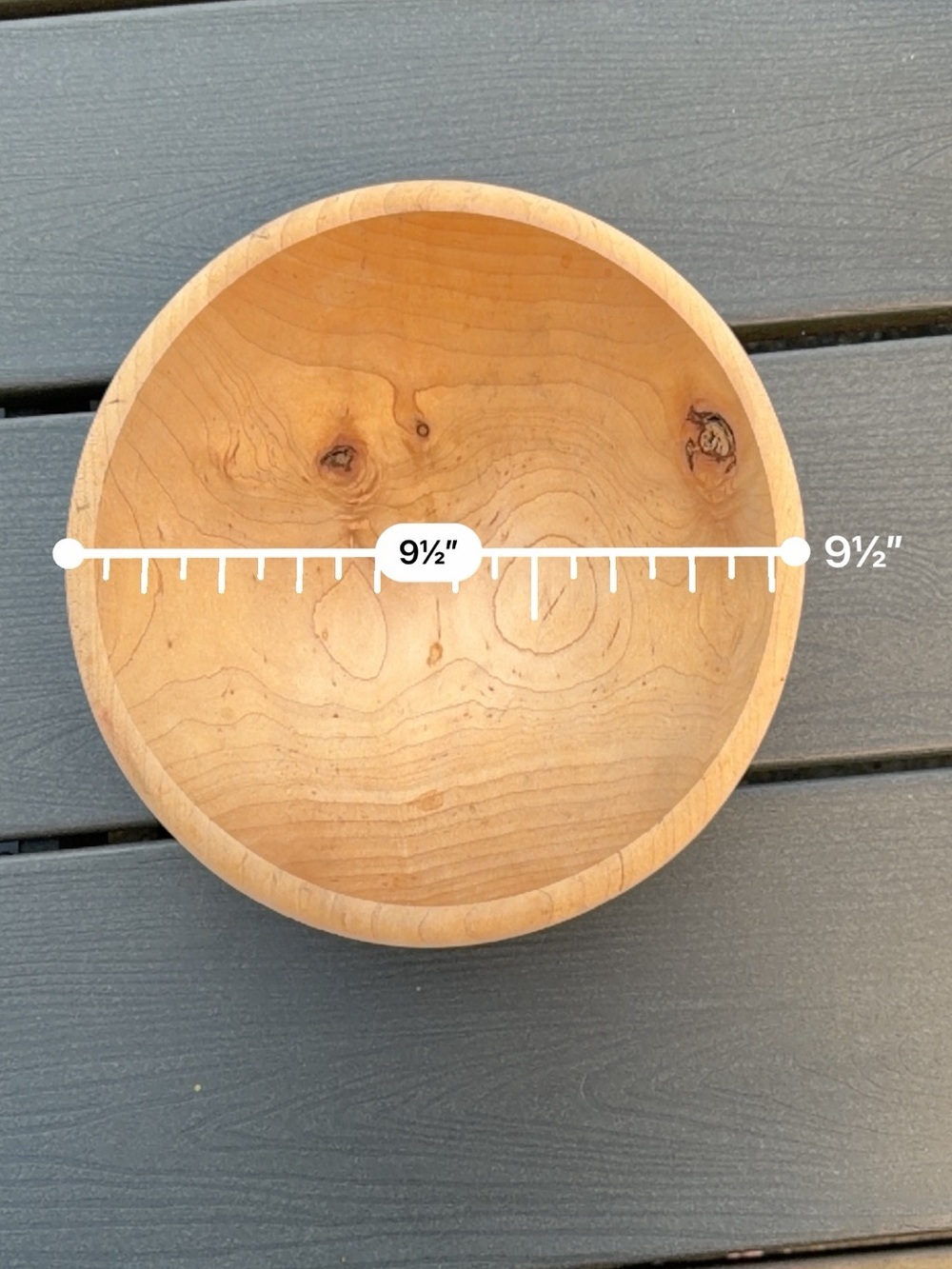 The Bowl Mill Granville Vermont Wooden 10" Size Natural Finish 2007 Bread Dough - Picture 7 of 7